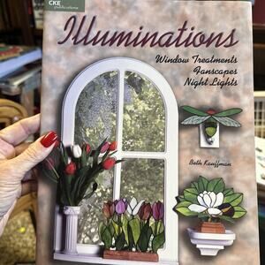 Stained Glass Pattern Book ILLUMINATIONS Window Treatments Fanscapes Night Light
